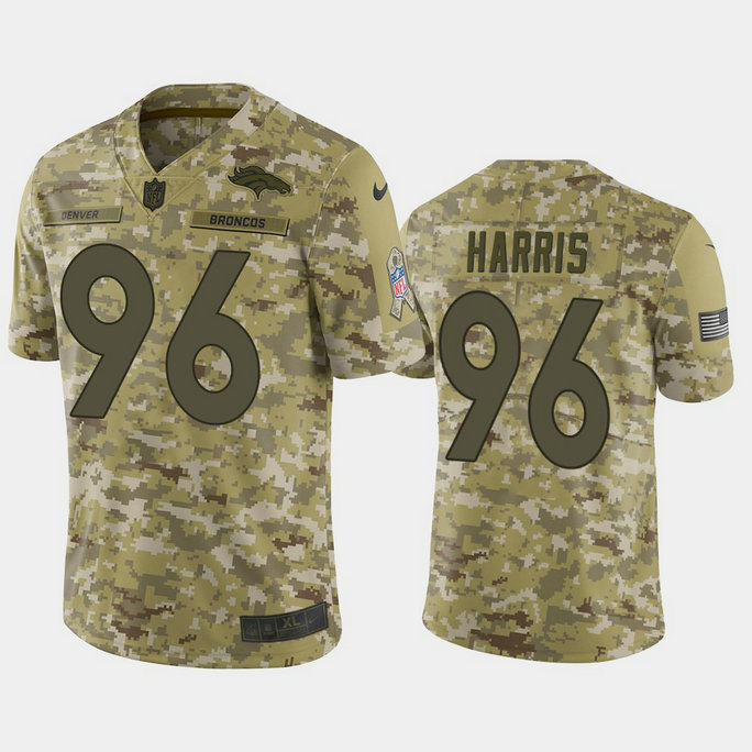 Denver Broncos Shelby Harris #96 Camo Jersey 2018 Salute to Service Denver Broncos Shelby Harris #96 Camo Jersey 2018 Salute to Service
