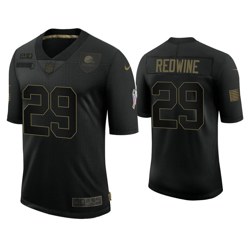 Cleveland Browns #29 Sheldrick Redwine Black 2020 Salute to Service Limited Jersey Cleveland Browns #29 Sheldrick Redwine Black 2020 Salute to Service Limited Jersey