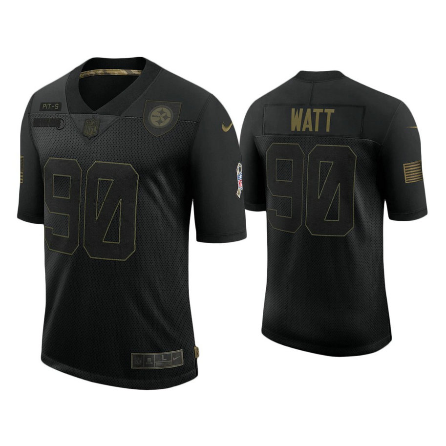 Pittsburgh Steelers #90 T.J. Watt Black 2020 Salute to Service Limited Jersey Pittsburgh Steelers #90 T.J. Watt Black 2020 Salute to Service Limited Jersey