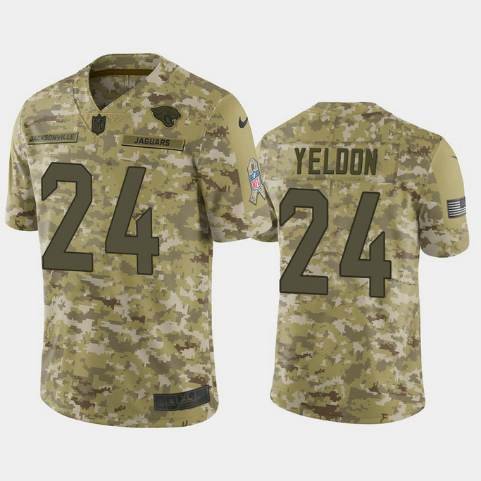 Jacksonville Jaguars T.J. Yeldon #24 2018 Salute to Service Limited Camo Jersey Jacksonville Jaguars T.J. Yeldon #24 2018 Salute to Service Limited Camo Jersey