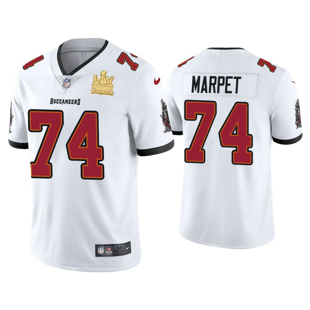 2021 Tampa Bay Buccaneers #74 Ali Marpet White Super Bowl LIV Champions White Vapor Limited Jersey 2021 Tampa Bay Buccaneers #74 Ali Marpet White Super Bowl LIV Champions White Vapor Limited Jersey