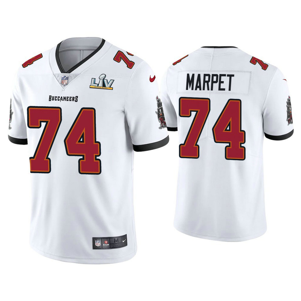 2021 Tampa Bay Buccaneers #74 Ali Marpet White Super Bowl LIV White Vapor Limited Jersey 2021 Tampa Bay Buccaneers #74 Ali Marpet White Super Bowl LIV White Vapor Limited Jersey