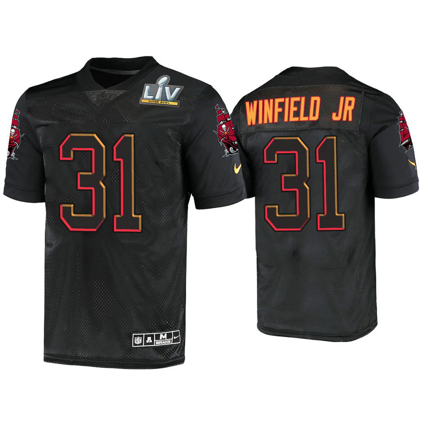 2021 Tampa Bay Buccaneers #31 Antoine Winfield Jr. Black Super Bowl LIV Jersey 2021 Tampa Bay Buccaneers #31 Antoine Winfield Jr. Black Super Bowl LIV Jersey