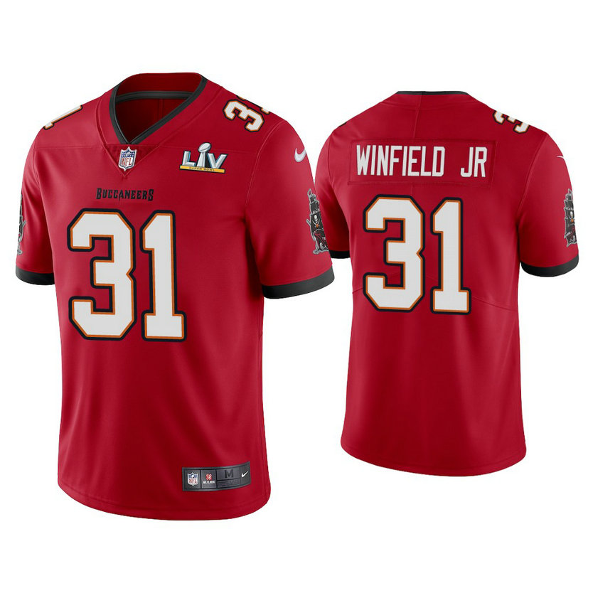2021 Tampa Bay Buccaneers #31 Antoine Winfield Jr. Red Super Bowl LIV Red Vapor Limited Jersey 2021 Tampa Bay Buccaneers #31 Antoine Winfield Jr. Red Super Bowl LIV Red Vapor Limited Jersey