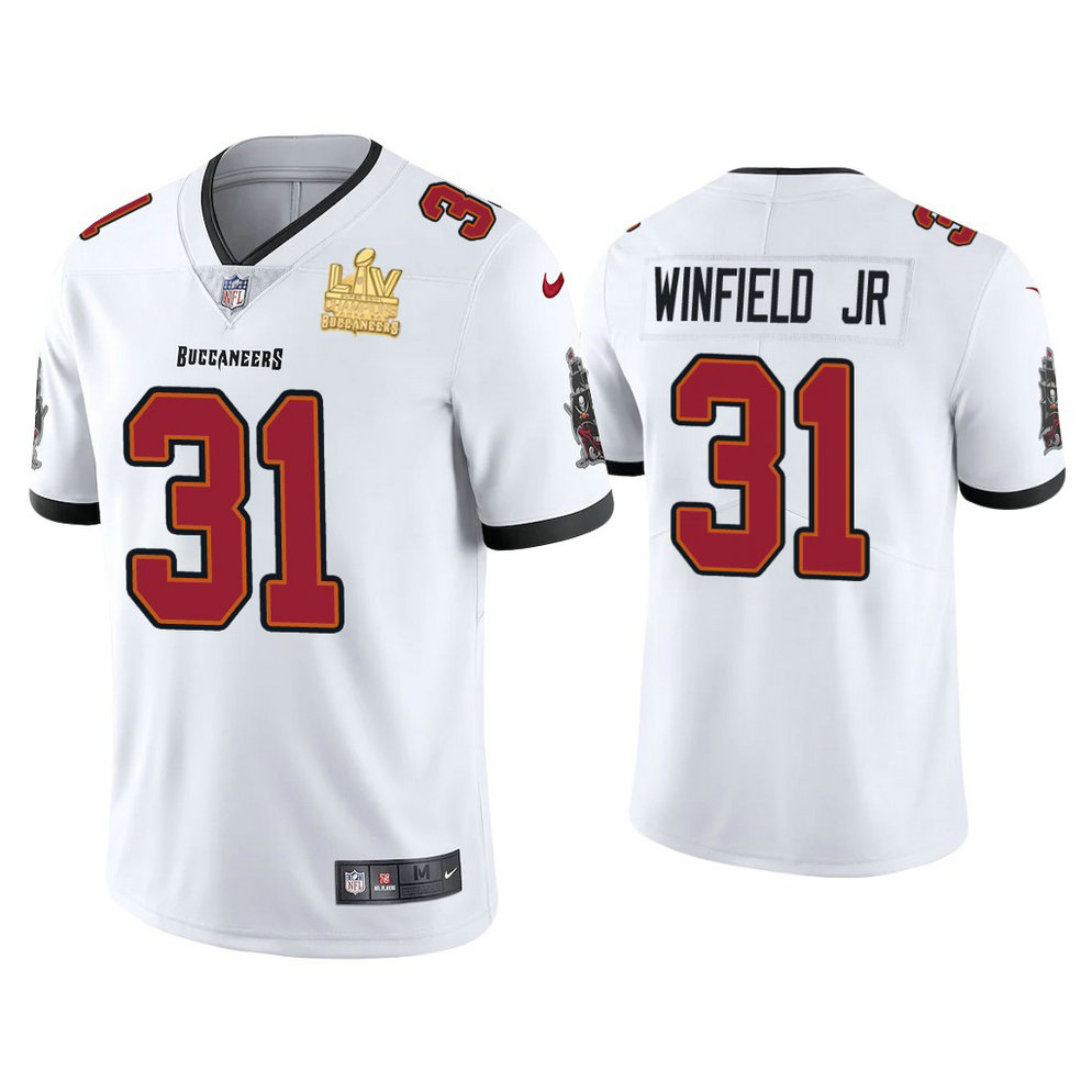 2021 Tampa Bay Buccaneers #31 Antoine Winfield Jr. White Super Bowl LIV Champions White Vapor Limited Jersey 2021 Tampa Bay Buccaneers #31 Antoine Winfield Jr. White Super Bowl LIV Champions White Vapor Limited Jersey