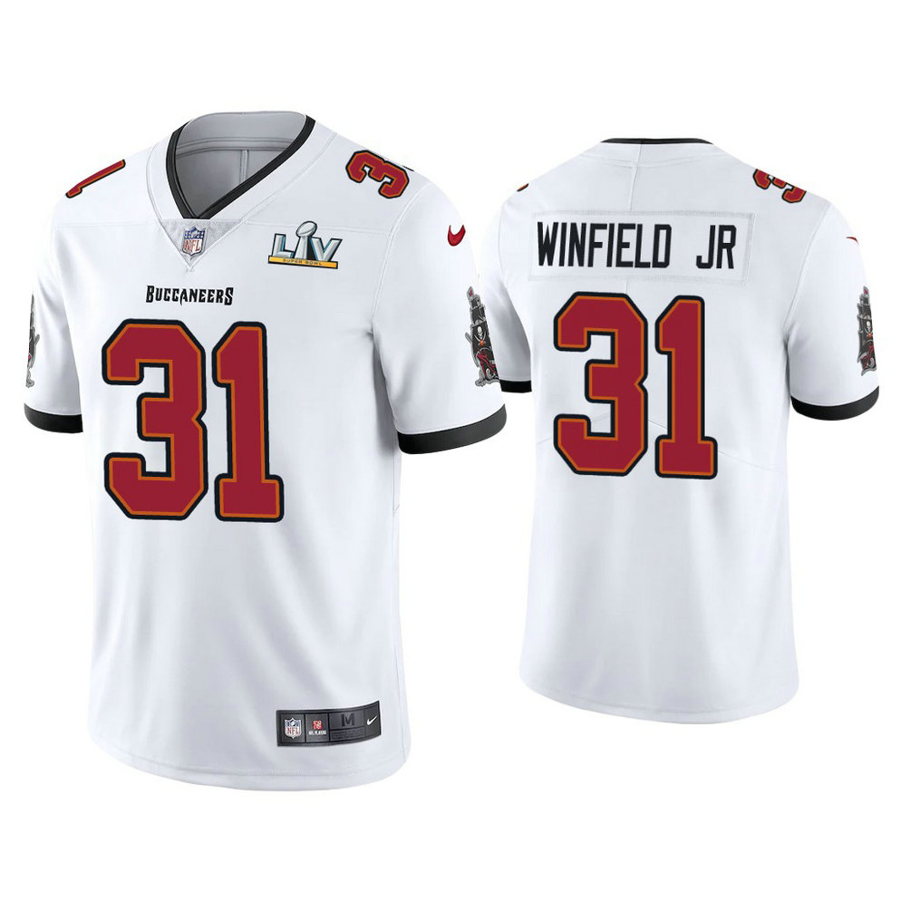 2021 Tampa Bay Buccaneers #31 Antoine Winfield Jr. White Super Bowl LIV White Vapor Limited Jersey 2021 Tampa Bay Buccaneers #31 Antoine Winfield Jr. White Super Bowl LIV White Vapor Limited Jersey