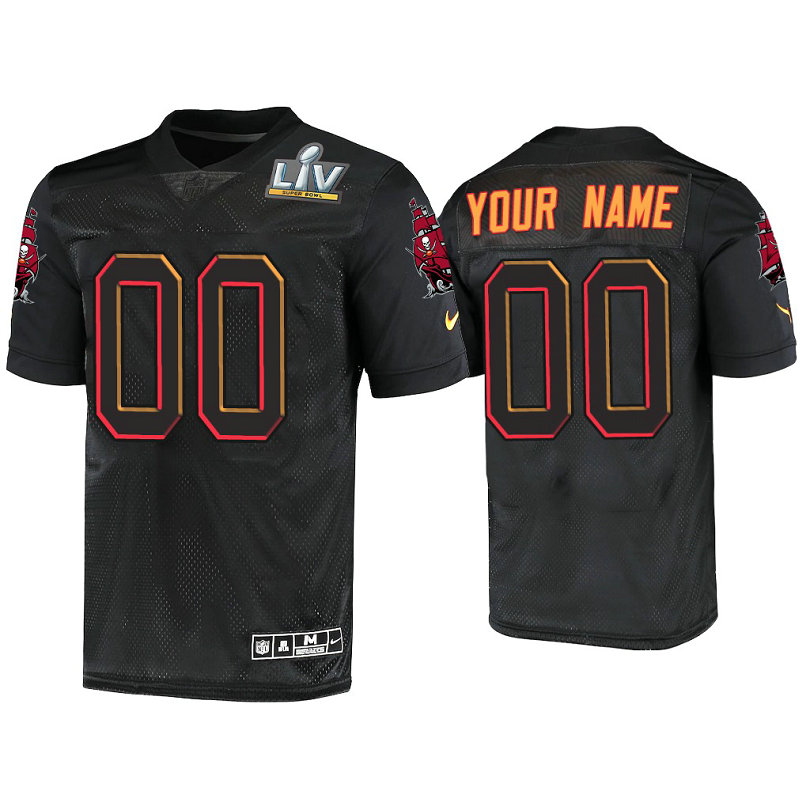 Custom 2021 Tampa Bay Buccaneers #00 Black Super Bowl LIV Jersey