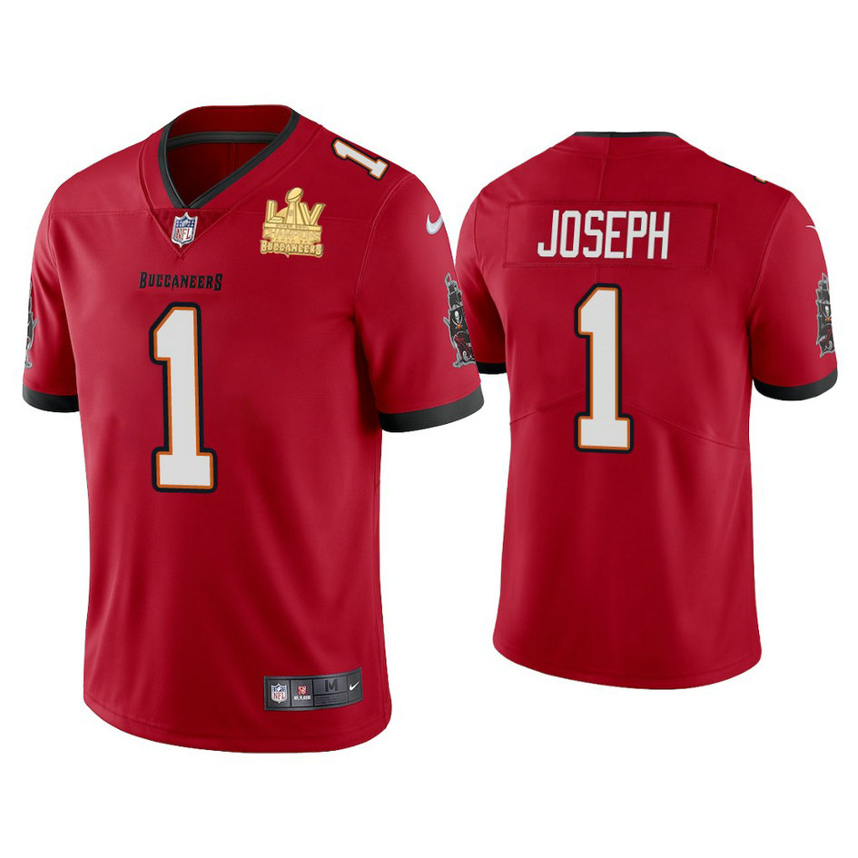 2021 Tampa Bay Buccaneers #1 Greg Joseph Red Super Bowl LIV Champions Red Vapor Limited Jersey 2021 Tampa Bay Buccaneers #1 Greg Joseph Red Super Bowl LIV Champions Red Vapor Limited Jersey