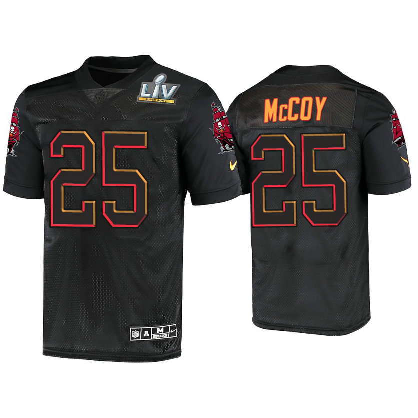 2021 Tampa Bay Buccaneers #25 LeSean McCoy Black Super Bowl LIV Jersey