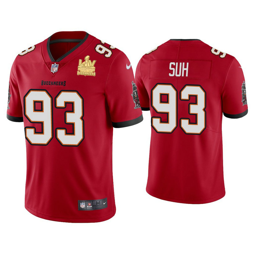 2021 Tampa Bay Buccaneers #93 Ndamukong Suh Red Super Bowl LIV Champions Red Vapor Limited Jersey 2021 Tampa Bay Buccaneers #93 Ndamukong Suh Red Super Bowl LIV Champions Red Vapor Limited Jersey