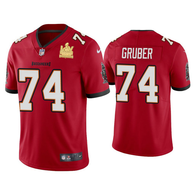 2021 Tampa Bay Buccaneers #74 Paul Gruber Red Super Bowl LIV Champions Red Vapor Limited Jersey 2021 Tampa Bay Buccaneers #74 Paul Gruber Red Super Bowl LIV Champions Red Vapor Limited Jersey