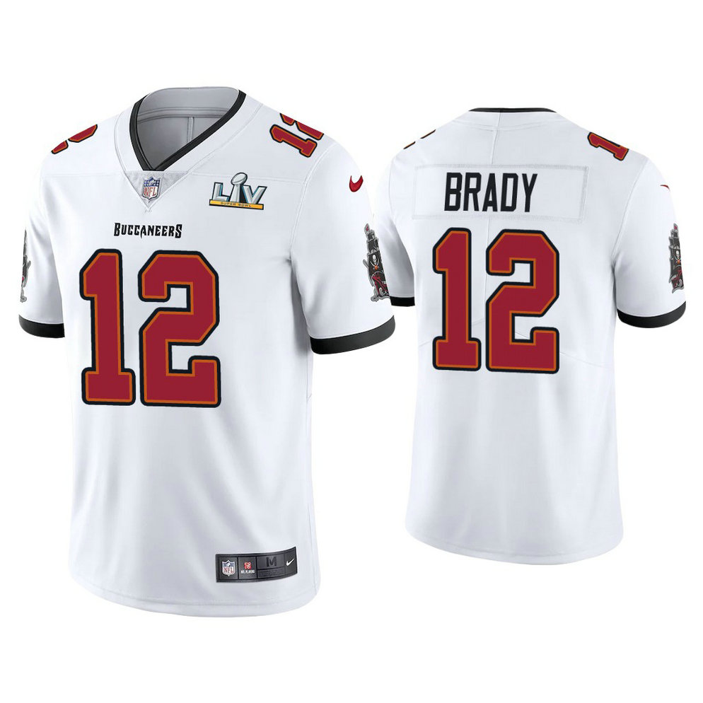 2021 Tampa Bay Buccaneers #12 Tom Brady White Super Bowl LIV White Vapor Limited Jersey