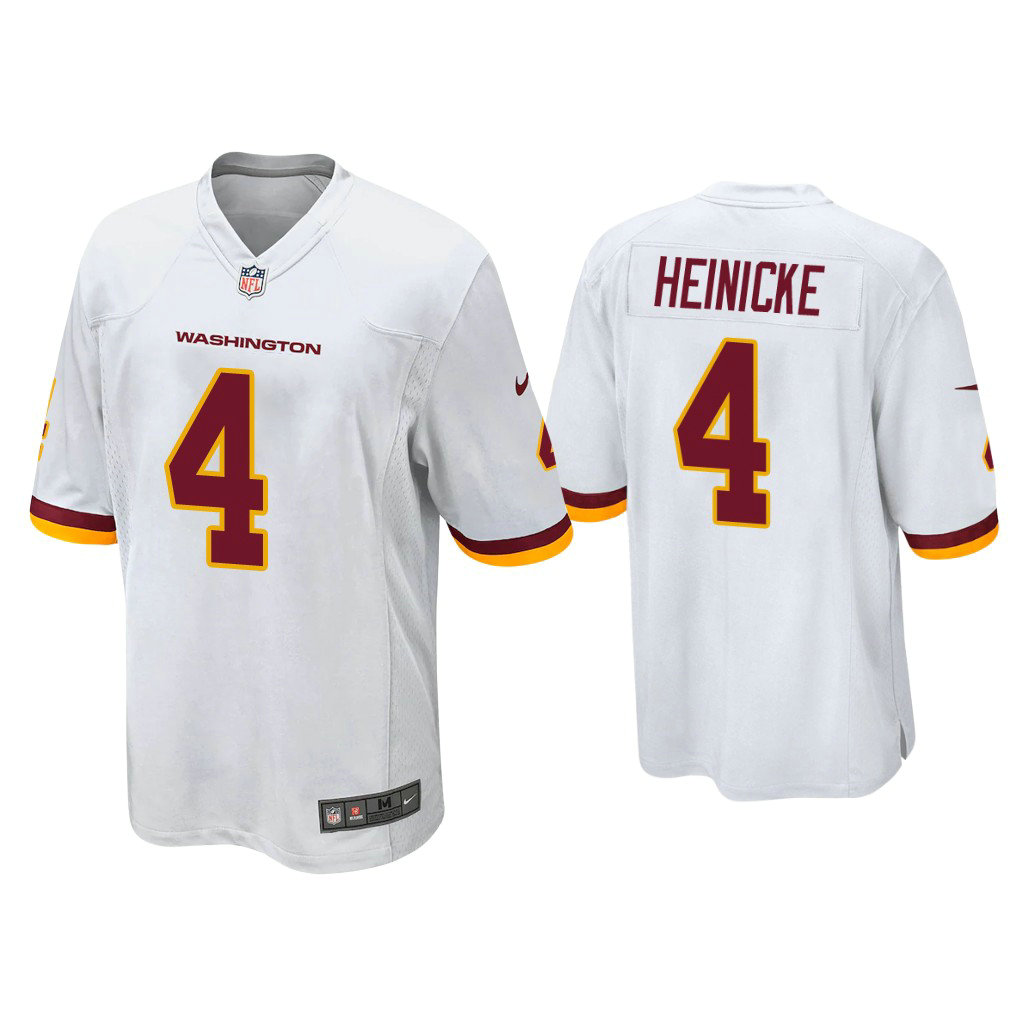 Washington Football Team #4 Taylor Heinicke White Game Jersey Washington Football Team #4 Taylor Heinicke White Game Jersey