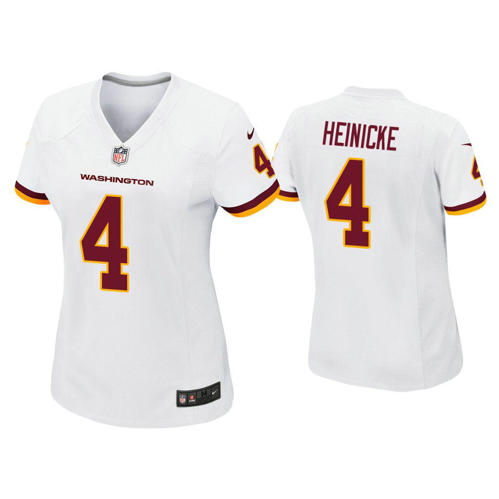 Women's Washington Football Team #4 Taylor Heinicke White Game Jersey Women's Washington Football Team #4 Taylor Heinicke White Game Jersey