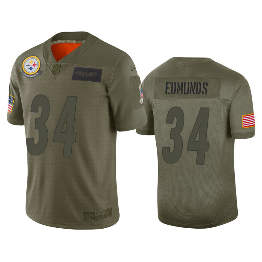 Pittsburgh Steelers #34 Terrell Edmunds Camo 2019 Salute to Service Limited Jersey