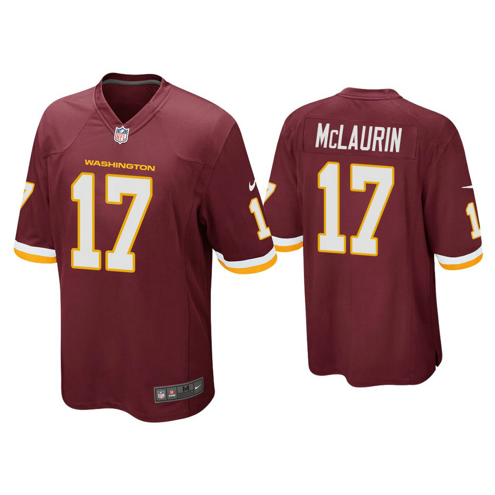 Washington Football Team #17 Terry McLaurin Burgundy Game Jersey Washington Football Team #17 Terry McLaurin Burgundy Game Jersey