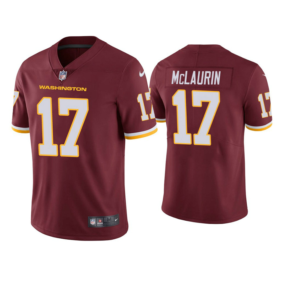 Washington Football Team #17 Terry McLaurin Burgundy Vapor Limited Jersey Washington Football Team #17 Terry McLaurin Burgundy Vapor Limited Jersey
