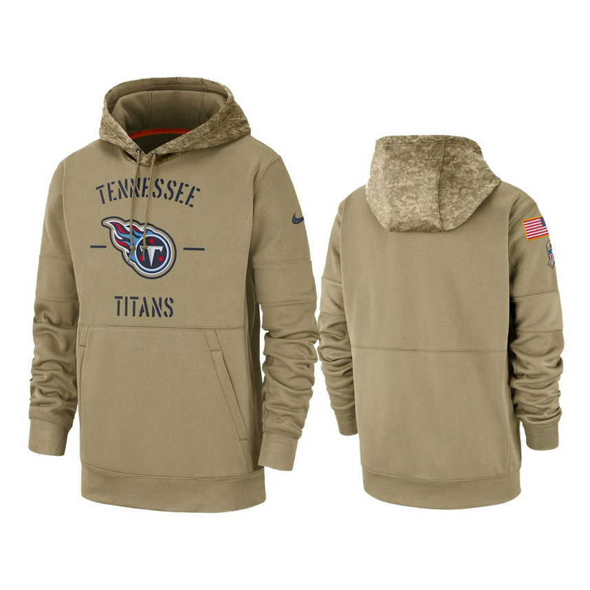 Tennessee Titans Tan Sideline Therma 2019 Salute to Service Pullover Hoodie Tennessee Titans Tan Sideline Therma 2019 Salute to Service Pullover Hoodie