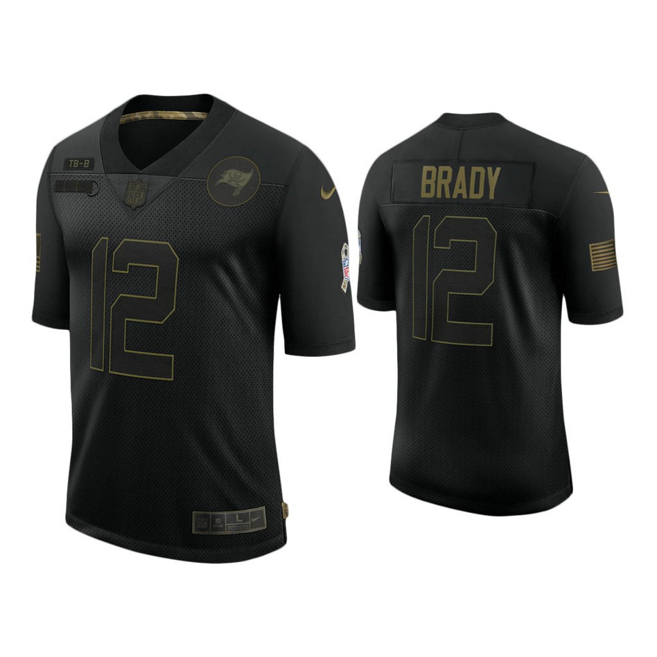 Tampa Bay Buccaneers #12 Tom Brady Black 2020 Salute to Service Limited Jersey Tampa Bay Buccaneers #12 Tom Brady Black 2020 Salute to Service Limited Jersey