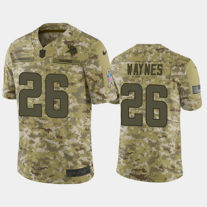 Minnesota Vikings Trae Waynes #26 2018 Salute to Service Limited Camo Jersey Minnesota Vikings Trae Waynes #26 2018 Salute to Service Limited Camo Jersey
