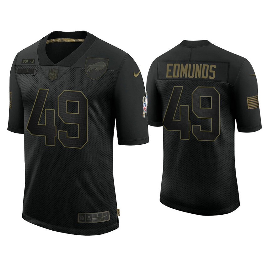 Buffalo Bills #49 Tremaine Edmunds Black 2020 Salute to Service Limited Jersey Buffalo Bills #49 Tremaine Edmunds Black 2020 Salute to Service Limited Jersey