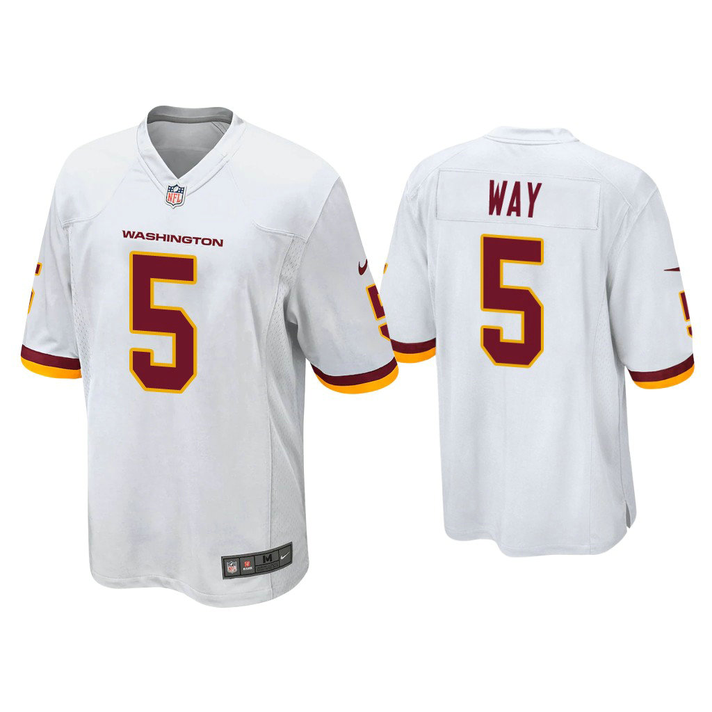 Washington Football Team #5 Tress Way White Game Jersey Washington Football Team #5 Tress Way White Game Jersey
