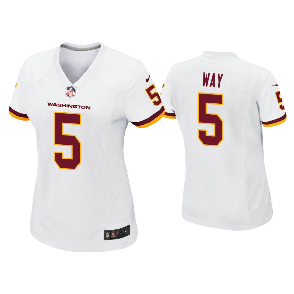 Women's Washington Football Team #5 Tress Way White Game Jersey