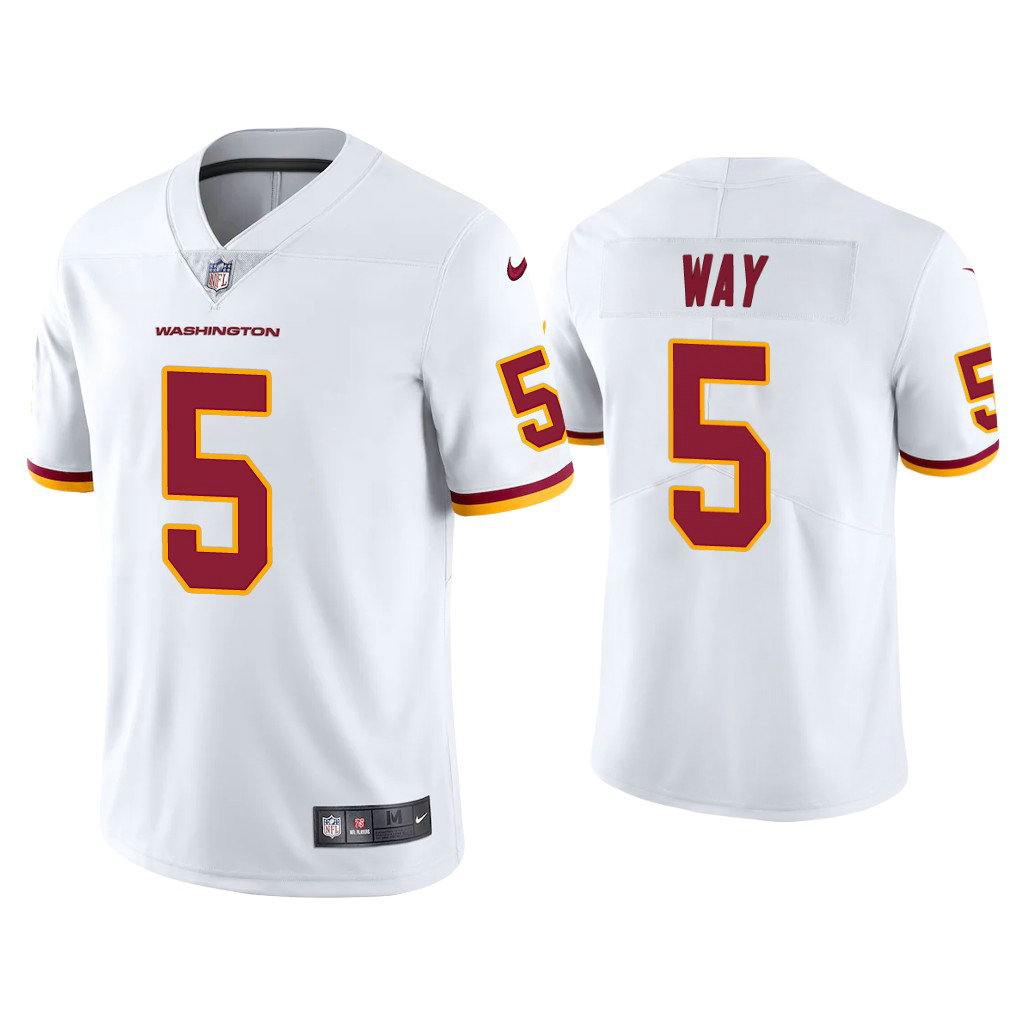 Washington Football Team #5 Tress Way White Vapor Limited Jersey Washington Football Team #5 Tress Way White Vapor Limited Jersey
