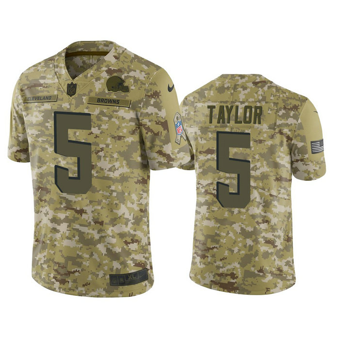 Cleveland Browns Tyrod Taylor #5 2018 Salute to Service Limited Camo Jersey Cleveland Browns Tyrod Taylor #5 2018 Salute to Service Limited Camo Jersey