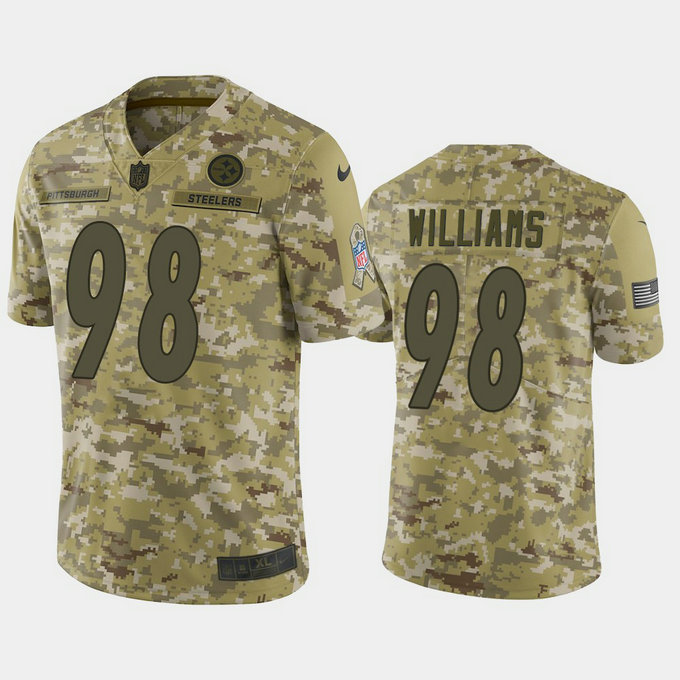 Pittsburgh Steelers Vince Williams #98 2018 Salute to Service Limited Camo Jersey