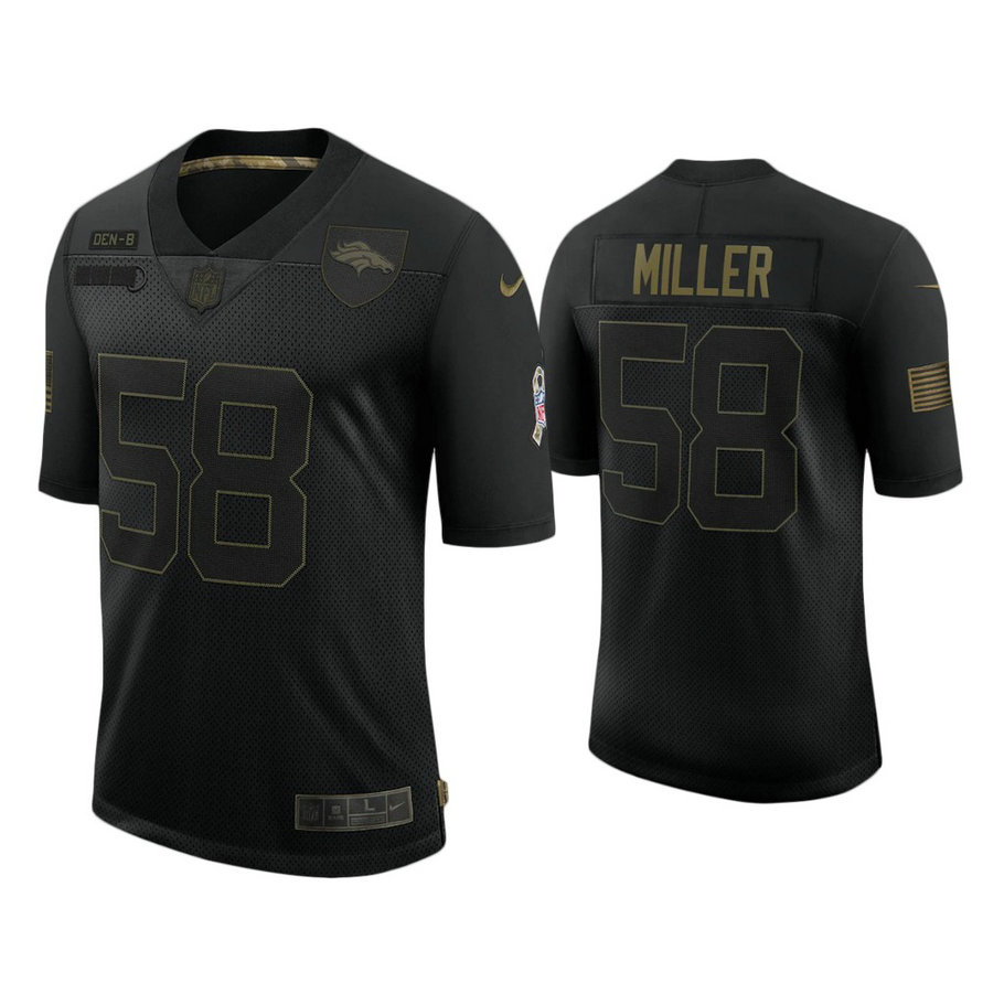 Denver Broncos #58 Von Miller Black 2020 Salute to Service Limited Jersey Denver Broncos #58 Von Miller Black 2020 Salute to Service Limited Jersey