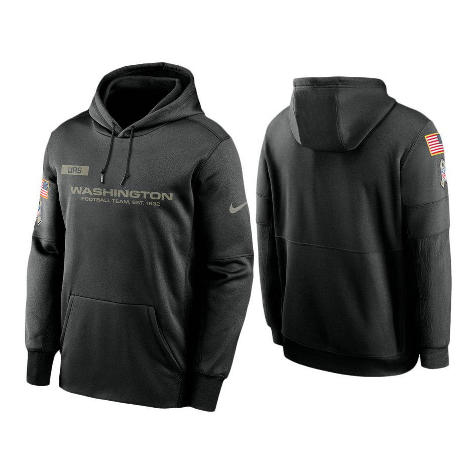 Washington Football Team Black 2020 Salute to Service Sideline Performance Pullover Hoodie Washington Football Team Black 2020 Salute to Service Sideline Performance Pullover Hoodie