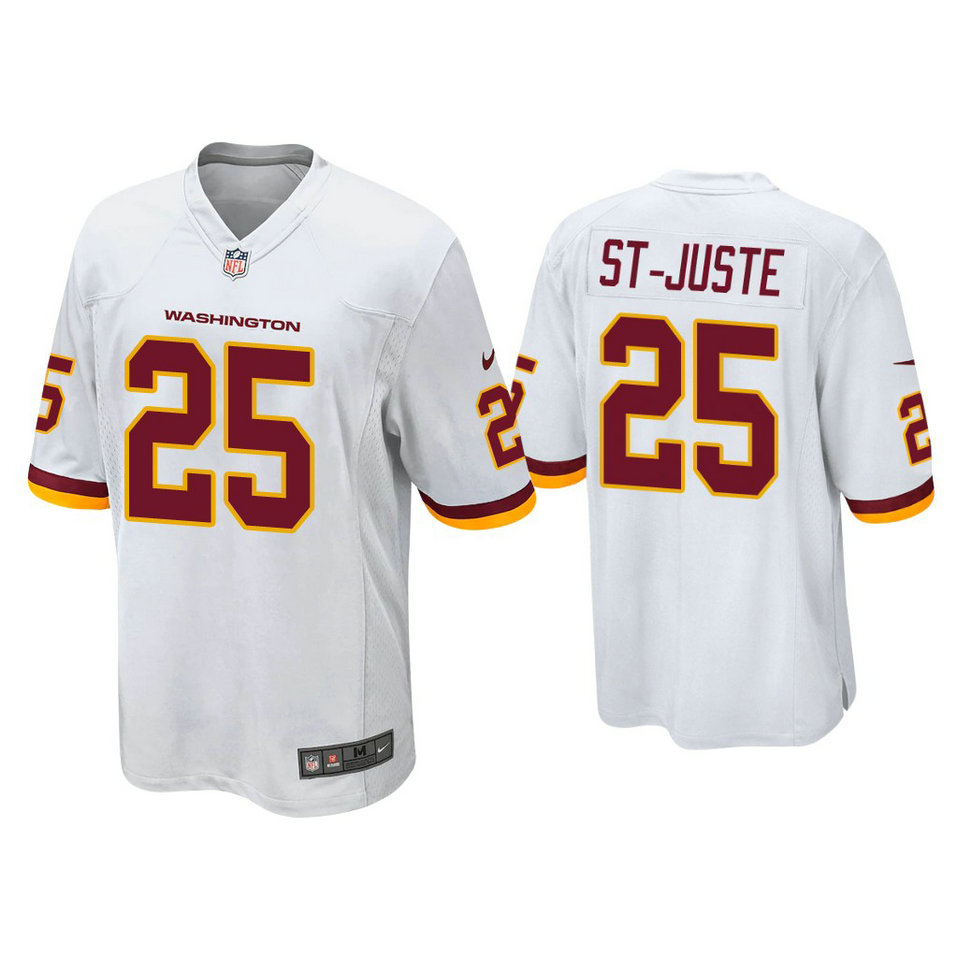 Washington Football Team #25 Benjamin St-Juste White Game Jersey