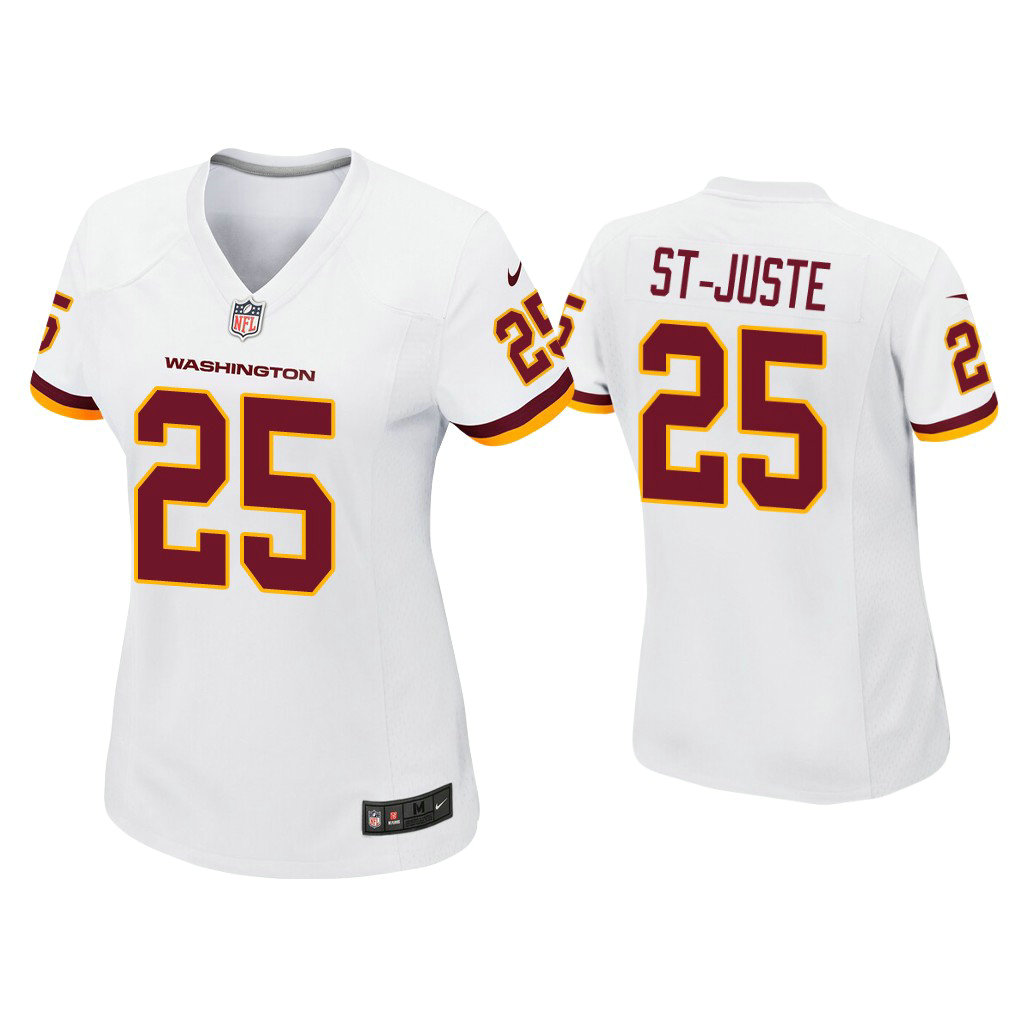 Women's Washington Football Team #25 Benjamin St-Juste White Game Jersey Women's Washington Football Team #25 Benjamin St-Juste White Game Jersey