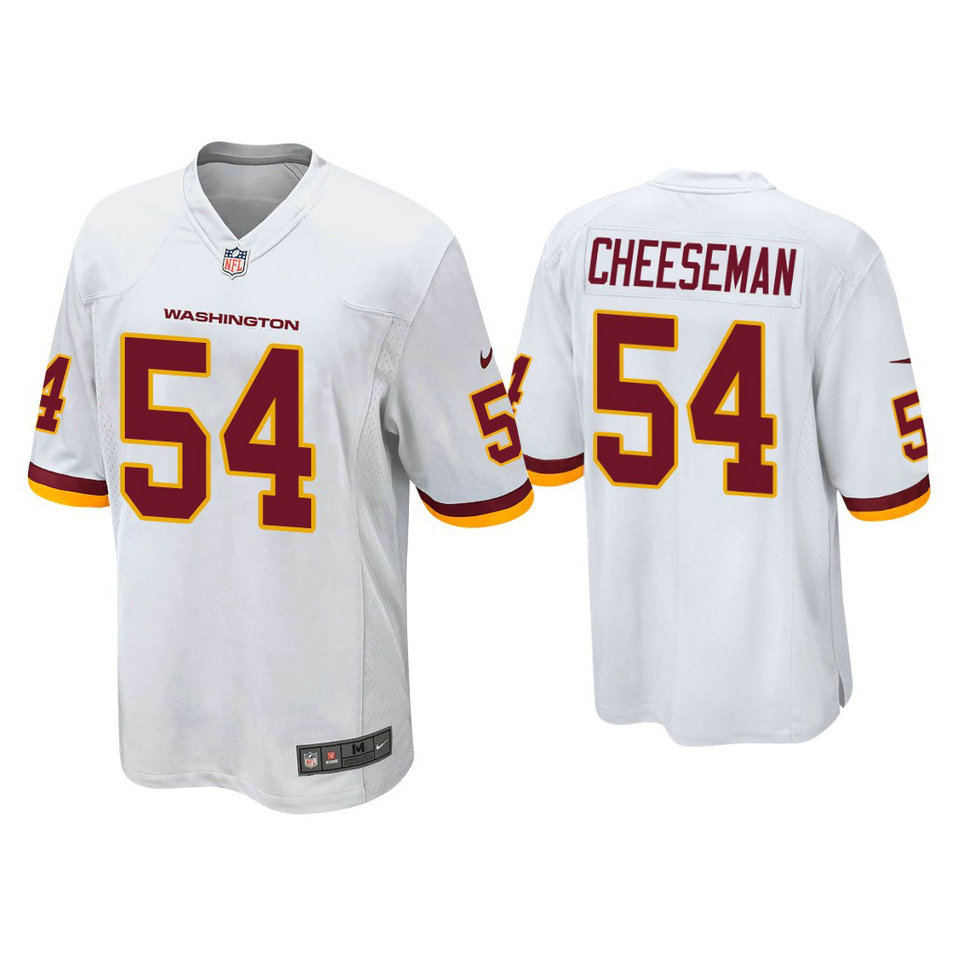 Washington Football Team #54 Camaron Cheeseman White Game Jersey