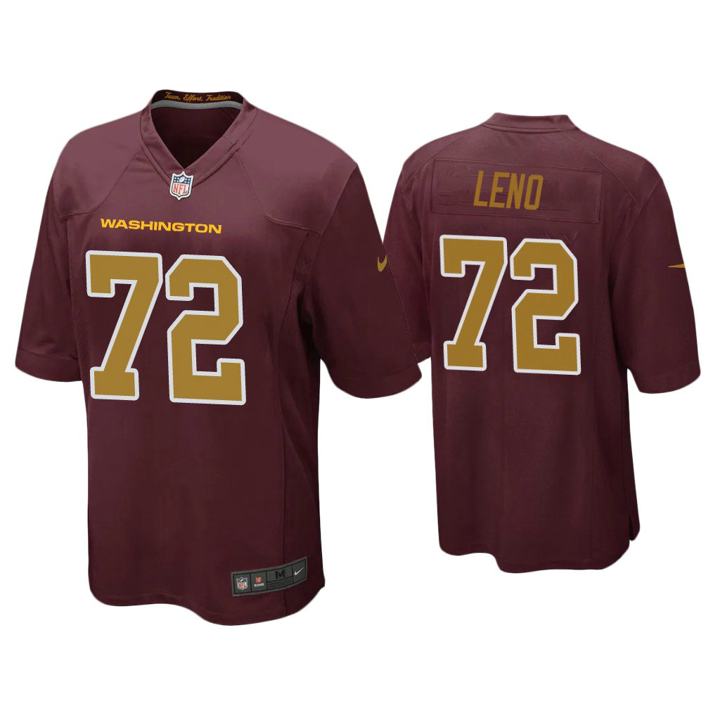 Washington Football Team #72 Charles Leno Burgundy Alternate Game Jersey Washington Football Team #72 Charles Leno Burgundy Alternate Game Jersey