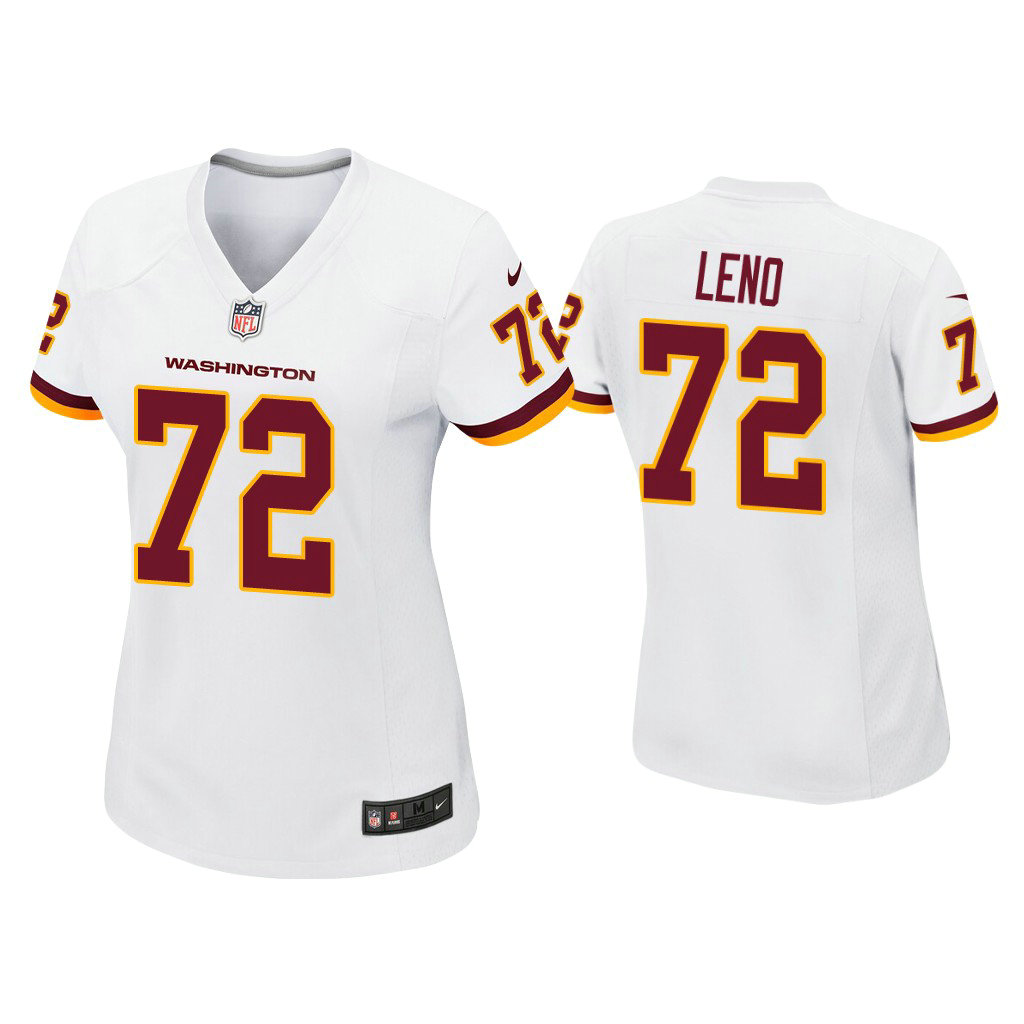 Women's Washington Football Team #72 Charles Leno White Game Jersey
