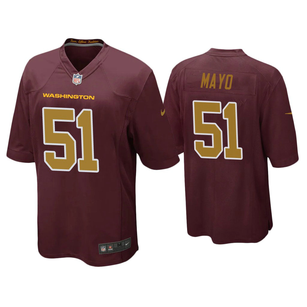 Washington Football Team #51 David Mayo Burgundy Alternate Game Jersey