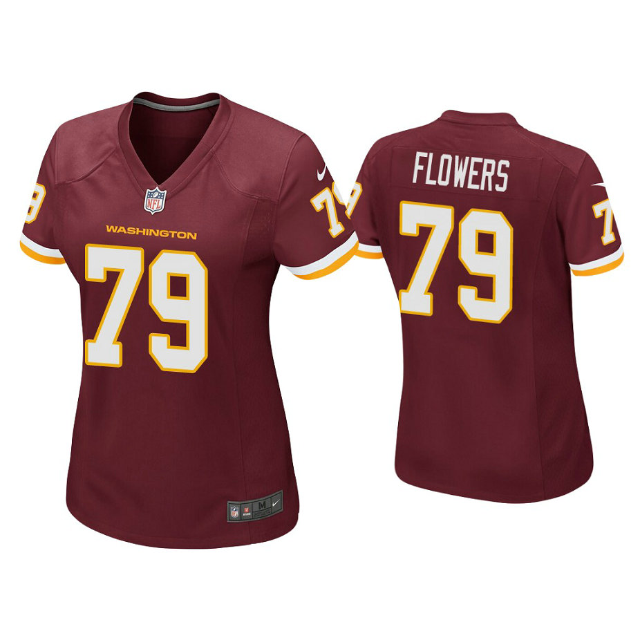 Women's Washington Football Team #79 Ereck Flowers Burgundy Game Jersey Women's Washington Football Team #79 Ereck Flowers Burgundy Game Jersey