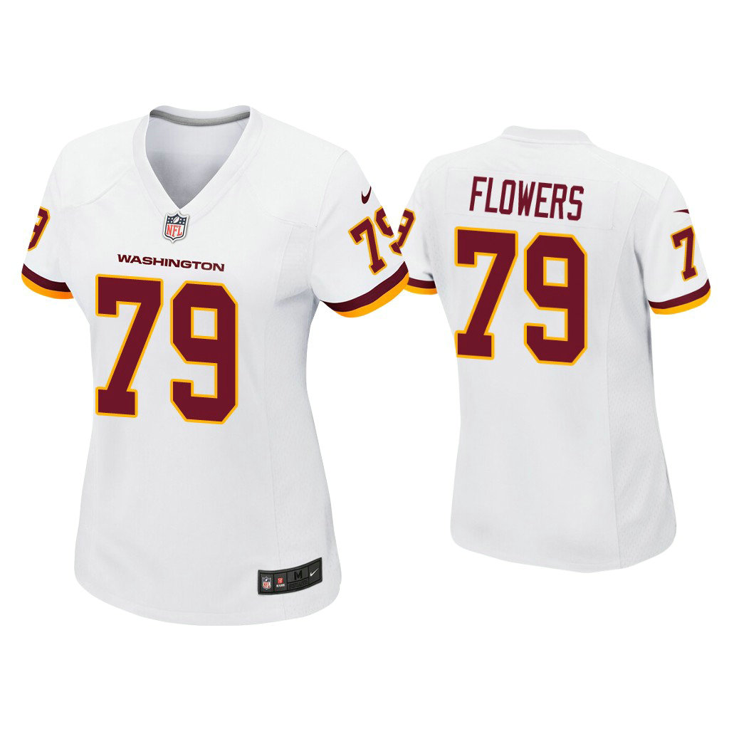 Women's Washington Football Team #79 Ereck Flowers White Game Jersey Women's Washington Football Team #79 Ereck Flowers White Game Jersey