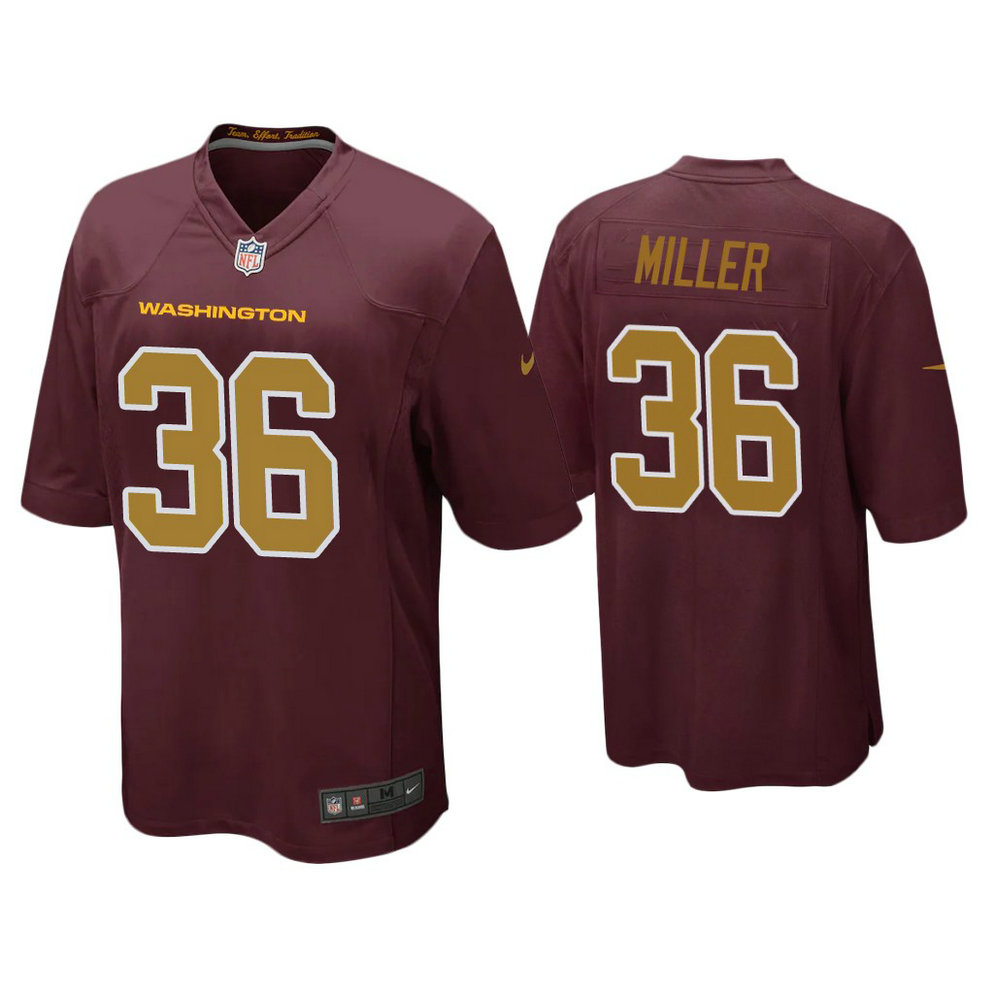 Washington Football Team #36 Lamar Miller Burgundy Alternate Game Jersey Washington Football Team #36 Lamar Miller Burgundy Alternate Game Jersey