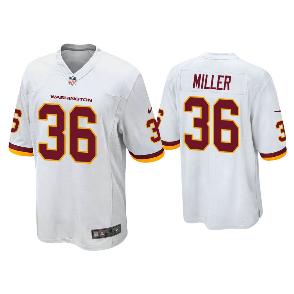 Washington Football Team #36 Lamar Miller White Game Jersey Washington Football Team #36 Lamar Miller White Game Jersey