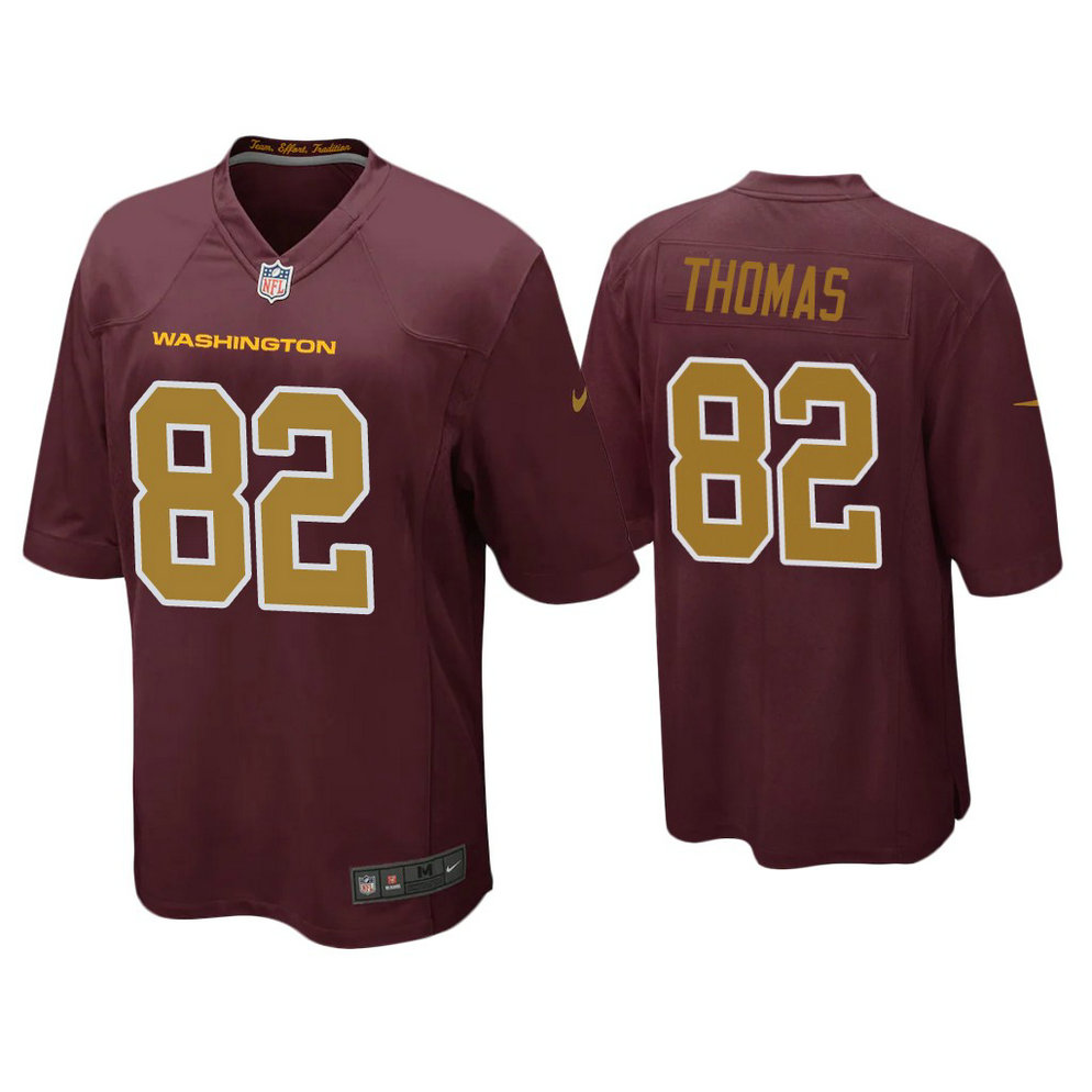 Washington Football Team #82 Logan Thomas Burgundy Alternate Game Jersey
