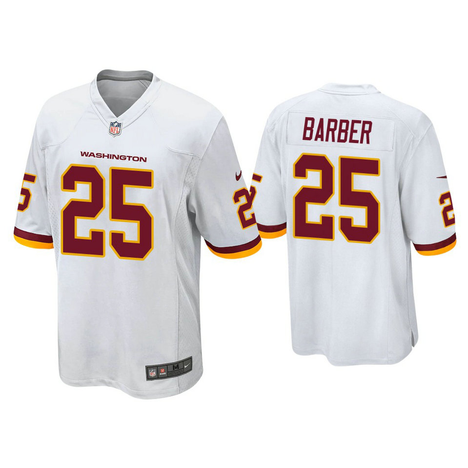 Washington Football Team #25 Peyton Barber White Game Jersey Washington Football Team #25 Peyton Barber White Game Jersey