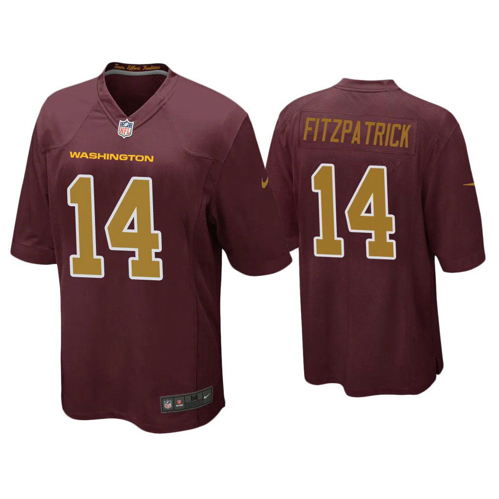 Washington Football Team #14 Ryan Fitzpatrick Burgundy Alternate Game Jersey