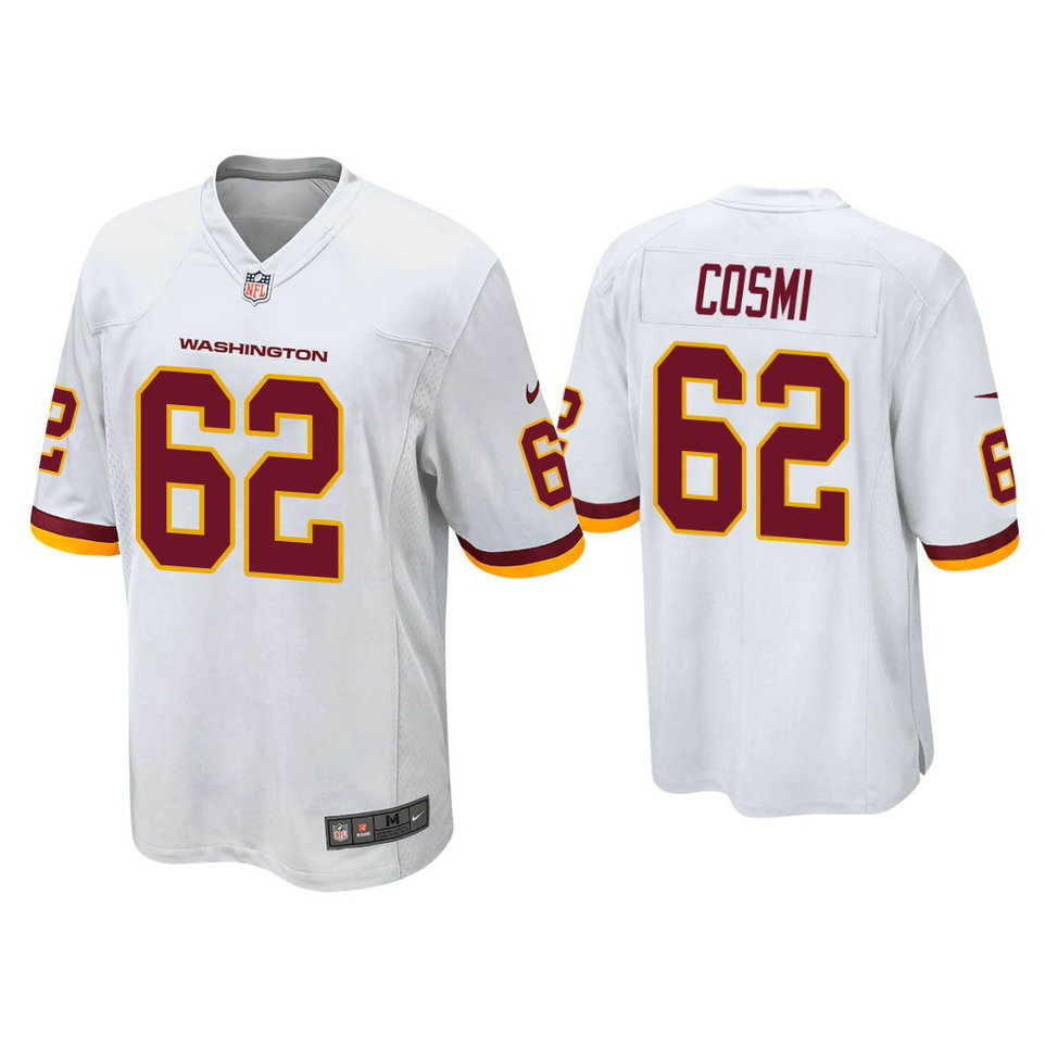 Washington Football Team #62 Samuel Cosmi White Game Jersey