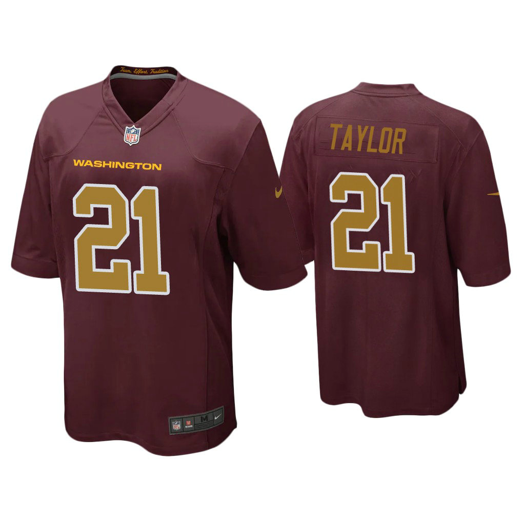 Washington Football Team #21 Sean Taylor Burgundy Alternate Game Jersey