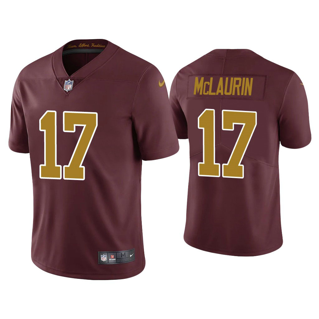Washington Football Team #17 Terry McLaurin Burgundy Vapor Limited Jersey Washington Football Team #17 Terry McLaurin Burgundy Vapor Limited Jersey