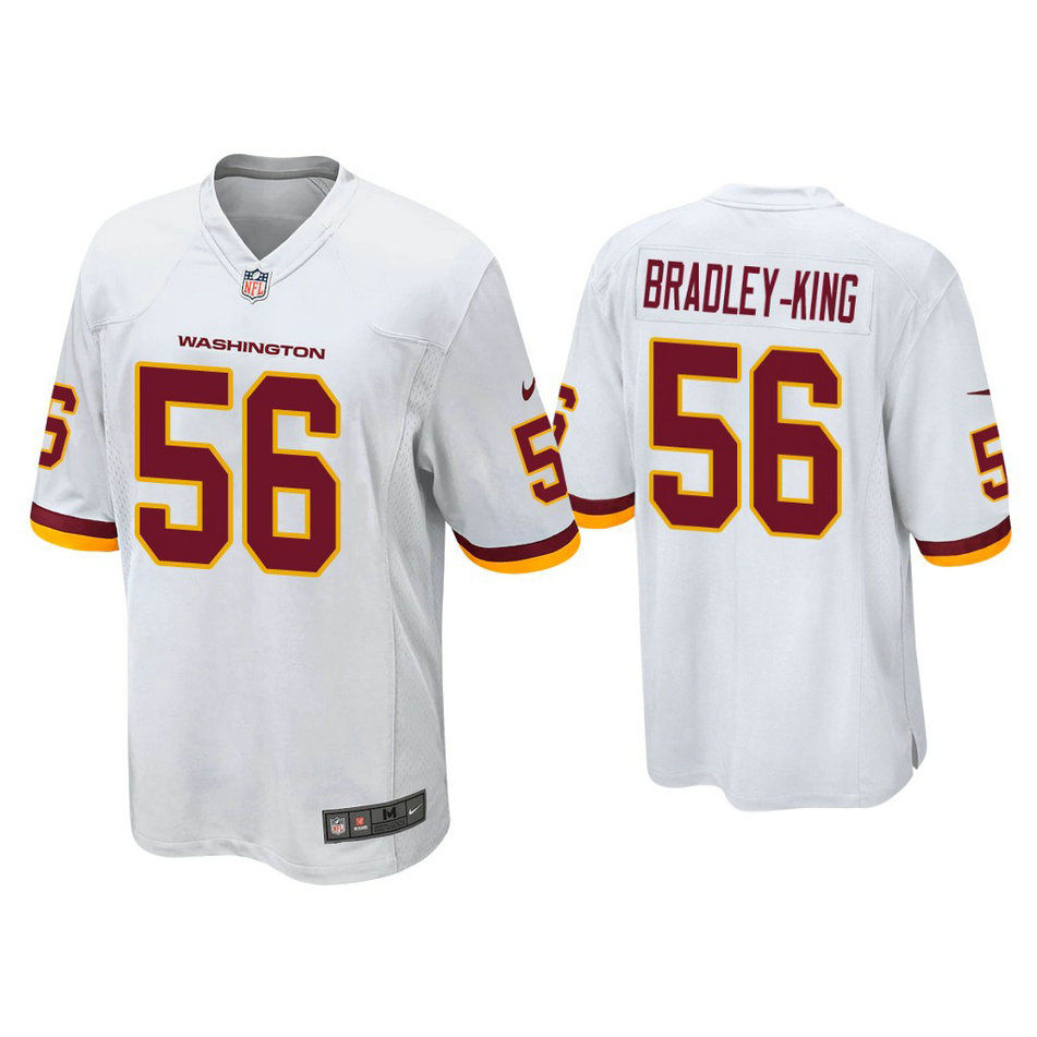 Washington Football Team #56 William Bradley-King White Game Jersey