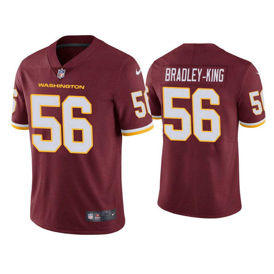 Washington Football Team #56 William Bradley-King Burgundy Vapor Limited Jersey Washington Football Team #56 William Bradley-King Burgundy Vapor Limited Jersey